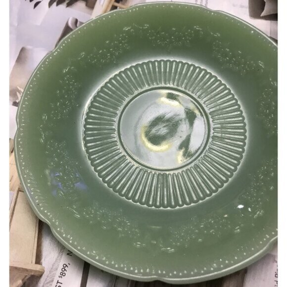 3 X Vintage Fire King Jadeite Green Alice Saucer Plate 6" - Picture 5 of 5